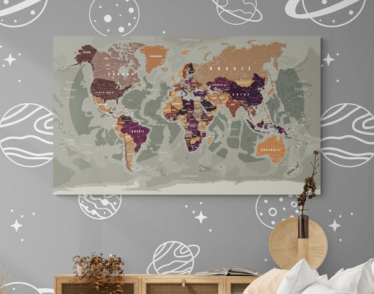 Planisphère mondial en français - world-maps