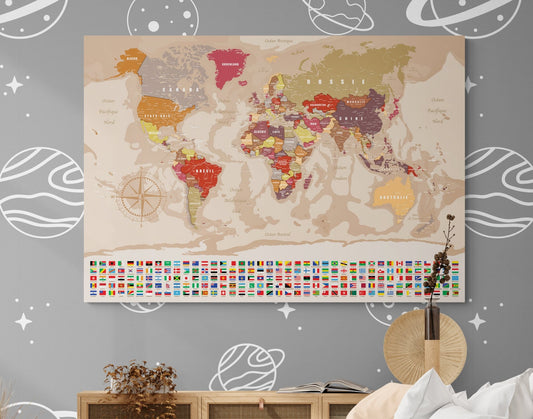 Planisphère mural - world-maps