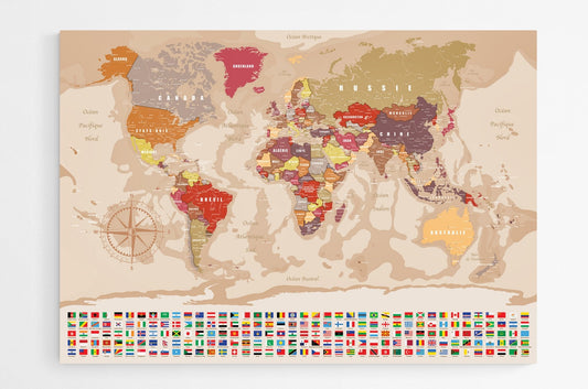 Planisphère mural - world-maps