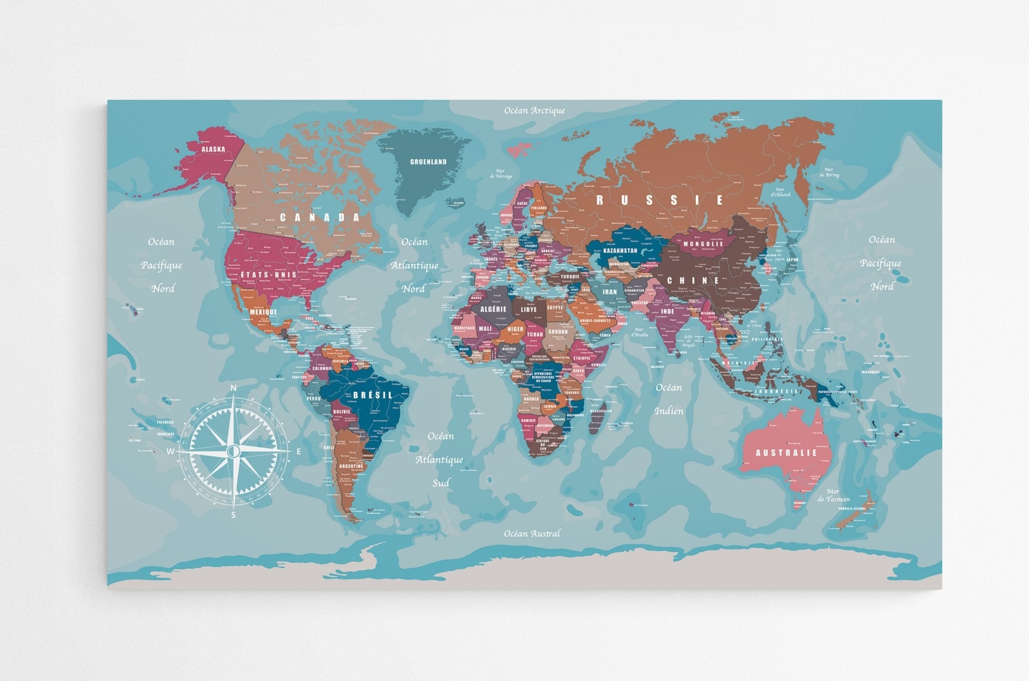 Planisphère mural magnétique - world-maps